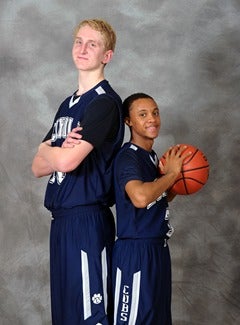 Loyola's Thomas Welsh, left, and ParkerJackson-Cartwright.