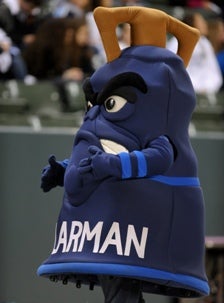 Bellarman, the mascot for BellarmineCollege Prep, doesn't have the lookof a Christmas bell. Still, he's anexample of a Christmas-themed aspectof prep sports.
