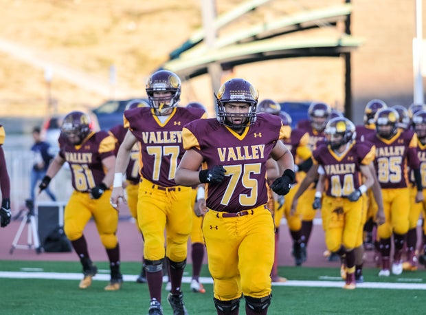 Randy Herrera (75) leads top 5A seed Valley into playoff action. Valley is the top seed and earned a first-round bye, but eight other teams open the state playoffs on Friday.