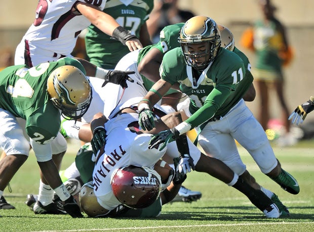 DeSoto's defense will need to be tough in its matchup against a well-traveled Trinity squad.