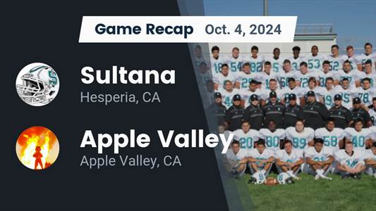 Football Recap: Apple Valley's  Victory  on Friday Extends Winni