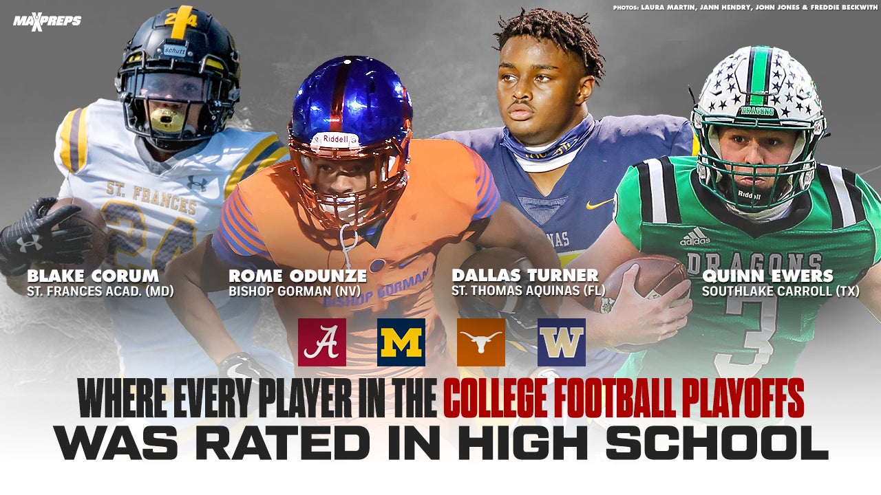 College Football Playoff: Where every player was rated coming out of high  school