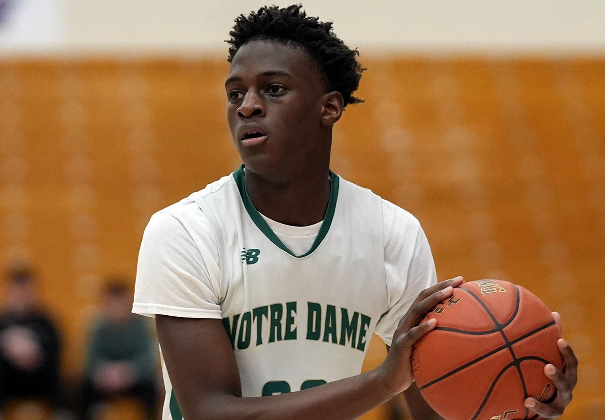 Abdou Toure is the 2023-24 Connecticut MaxPreps Player of the Year after leading Notre Dame to a perfect season. (Photo: Dan Smith)