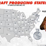 Top 10 states with most first-round NBA draft picks since 1990