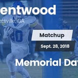 Football Game Recap: Brentwood vs. Memorial Day