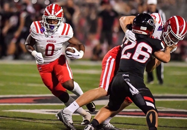 Jordon Davison scored once for Mater Dei in its top 10 showdown victory over Corona Centennial.