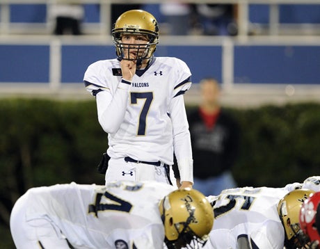 Good Counsel quarterback Brendan Marshall is one of at least 20 Division I-bound stars in tonight's game. Marshall is headed to the University of Virginia.