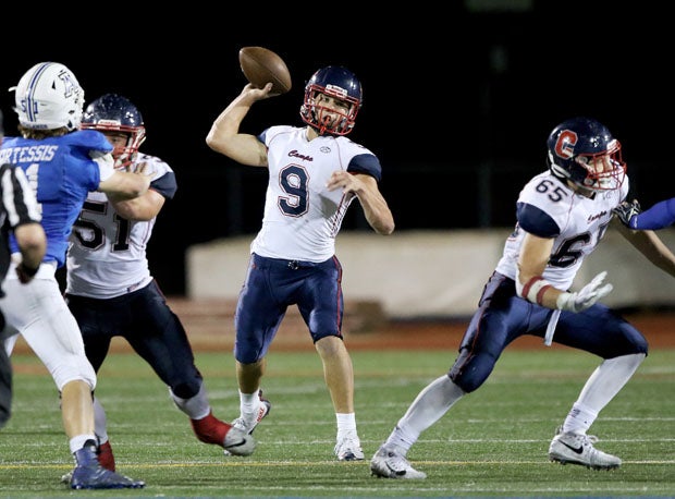 Campolindo quarterback John Torchio does it all for the Cougars, the defending state 4-AA champions.