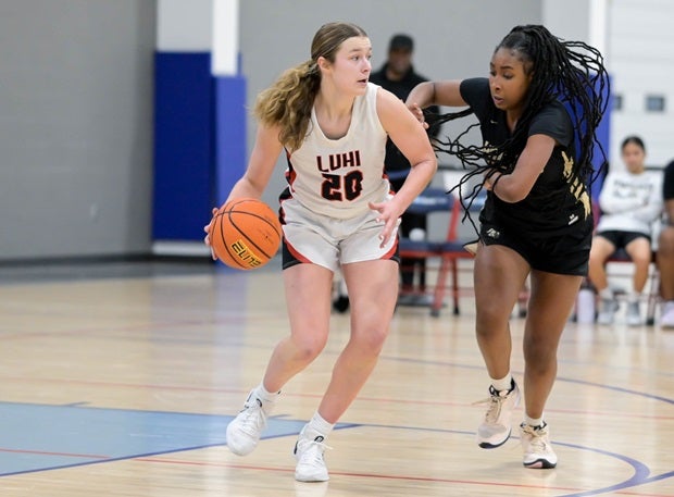 No. 1 Long Island Lutheran's Savannah Swords helped the Crusaders to a 67-40 win over No. 8 Bishop McNamara on Wednesday in the semifinals of the Nike TOC in Arizona. LuHi plays Archbishop Mitty on Thursday in the finals after Mitty handled Carestwood of Canada 69-55. (Photo: Darin Sicurello)