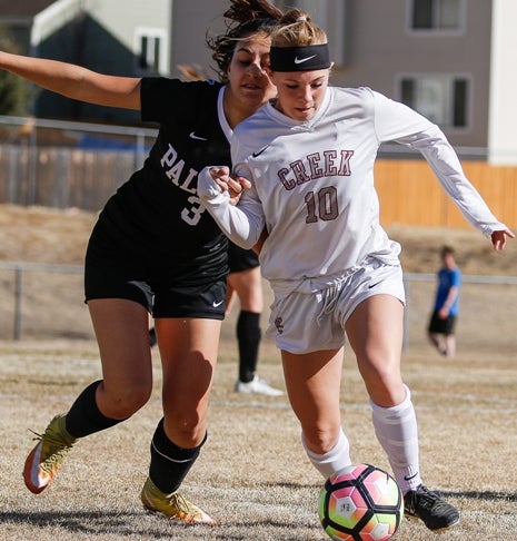 Sand Creek senior Jaden Davis (10) helps lead a talented and hungry Scorpions team into the Class 4A season. A state qualifier last season, Sand Creek is off to a 6-0 start by outscoring its opponents 51-4.