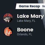 Football Game Recap: Boone Braves vs. Lake Mary Rams