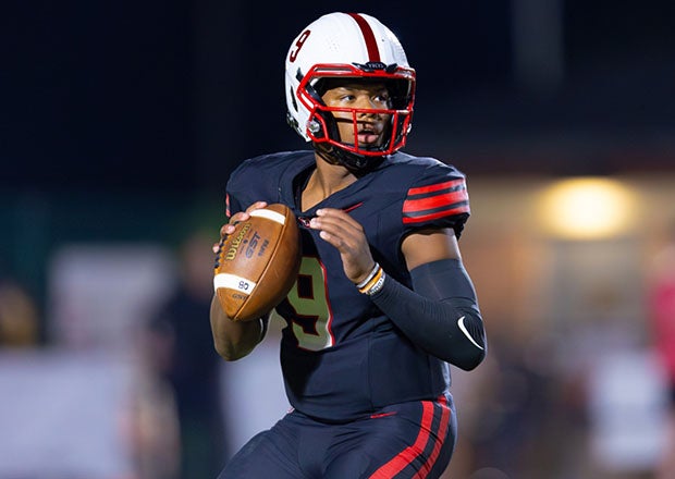 Gainesville quarterback Kharim Hughley threw four touchdown passes Friday night in a massive playoff win over Langston Hughes. (FILE PHOTO: Corey Jones)
