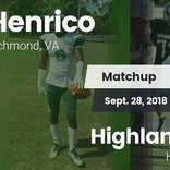 Football Game Recap: Henrico vs. Highland Springs