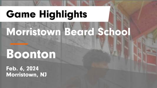 Boonton vs. Morristown-Beard