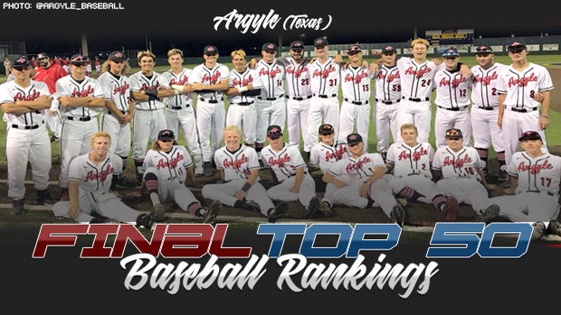 Final Top 50 national baseball rankings