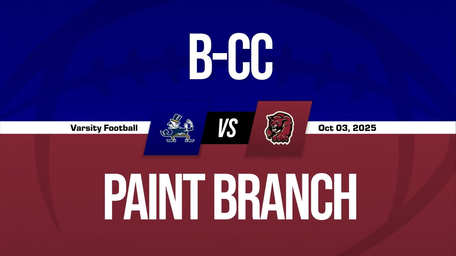 Football Game Preview: Paint Branch Panthers vs. Springbrook Blu