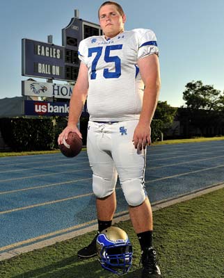 Riley Sorenson is one of the massive, talented bodieson the Santa Margarita offensive line.