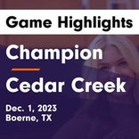 Cedar Creek vs. Boerne-Champion
