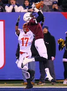 Don Bosco Prep's Yuri Wright
goes up to make great grab.