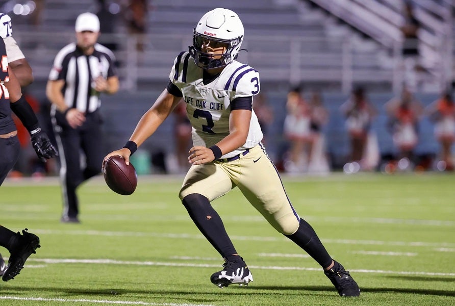 Junior Camren Phillips led Life Oak Cliff to a 105-14 win on Friday, the second-most points in a Texas game in the 21st Century. (FILE PHOTO: Robbie Rakestraw)