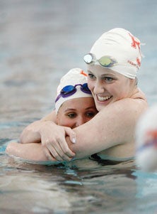Franklin embraced the opportunity tocheer for her teammates and tocongratulate Cherry Creek opponents,things unique to prep swimming.