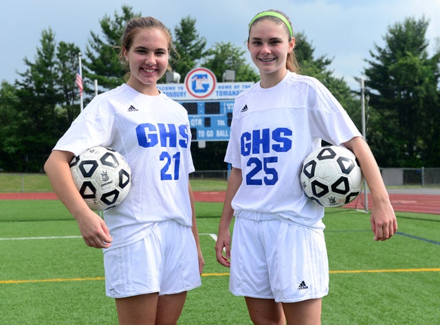 Sophomores Rileigh Queen, left, and Mara Cosentino. 
