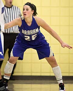 Dahlman never plays without wearing one
of her many headbands.