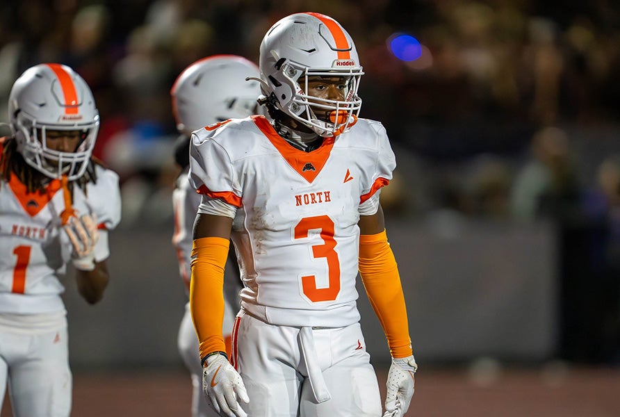 Shown during his junior season at North Stafford, Maryland commit Kenaz Sullivan brings his four-star rating to The St. James School for his senior year. (PHOTO: David Buky)