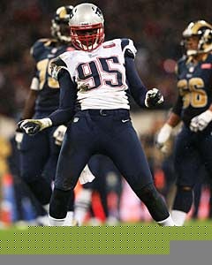 Chandler Jones celebrates after a sack
during a 2012 game in London.