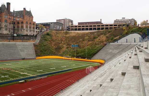 This view shows the south end zone.