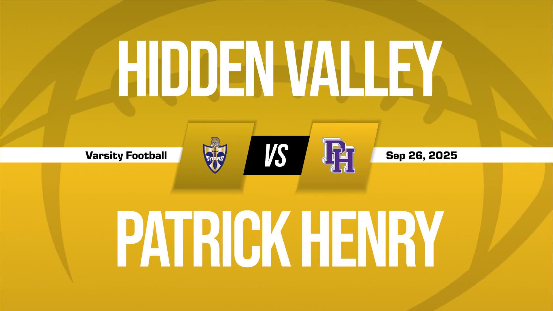 Football Game Preview: Hidden Valley Titans vs. Blacksburg Bruin