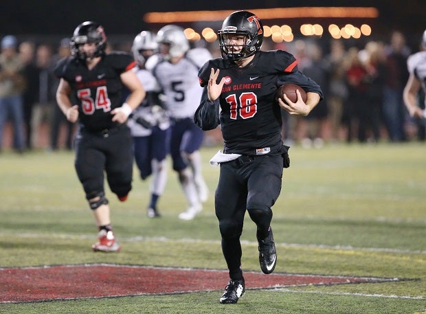 Sam Darnold, seen playing prep ball at San Clemente, because the 10th rookie QB to win his NFL debut since 2008.