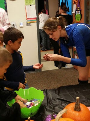 In addition to all the time spent on athletics,
Robinson also volunteers for multiple organizations.