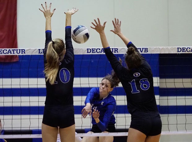 Rhett Robinson has stepped into a leadership role on the Krum volleyball team as the only senior on a team full of underclassmen.