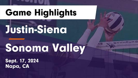 Volleyball Recap: Justin-Siena Has No Trouble Against Sonoma Val