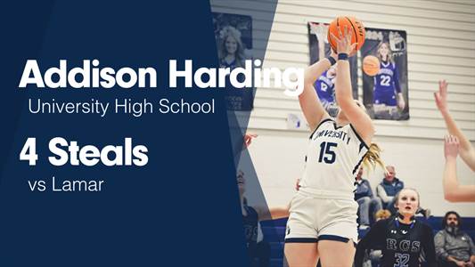Addison Harding Addison Harding Game Report: vs Valley