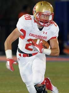 Bergen Catholic's James Dawson scores
one of his two rushing touchdowns.