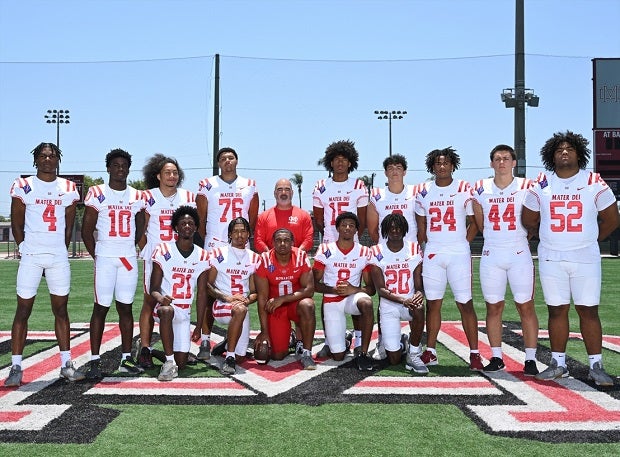 First-year Mater Dei coach Raul Lara leads the No. 1 ranked Monarchs into the season after winning the CIF Open Division title last year under Frank McManus. Lara, who previously coached at Long Beach Poly, guides Mater Dei into one of the toughest schedules in high school football. (Photo: Heston Quan)