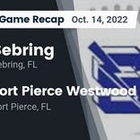Football Game Preview: Westwood Panthers vs. Sebring Blue Streaks