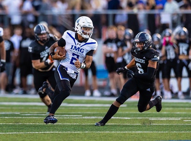 Four-star SMU commit Ty Hawkins looks to guide IMG Academy to a bounce-back victory over Bergen Catholic this week. (Photo: Caleb Brown)