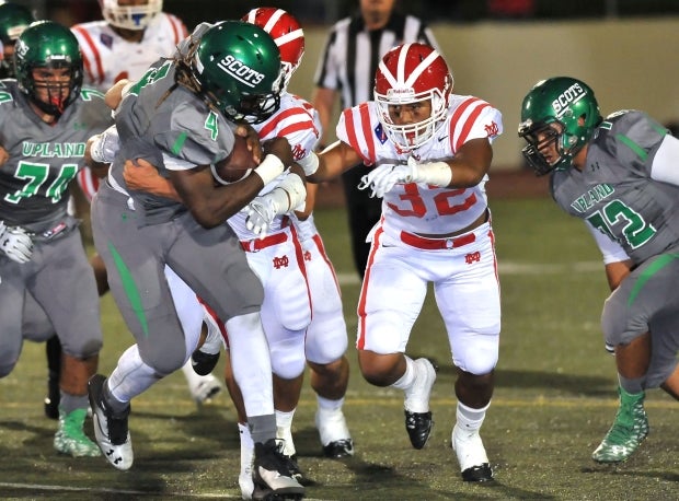 Fa'avae Fa'avae in pursuit last season against Upland.