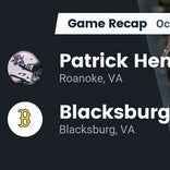 Football Game Recap: Blacksburg Bruins vs. Patrick Henry Patriots