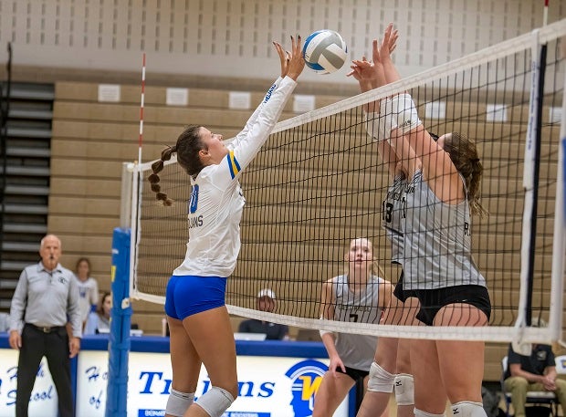 Senior Stella Swenson has Wayzata ranked No. 16 in the MaxPreps Top 25 volleyball rankings. The Trojans also are atop the MaxPreps Cup standings for September after winning the overall crown last school year. The MaxPreps Cup ranks athletic programs across the country. (Photo: Josh Johnson)