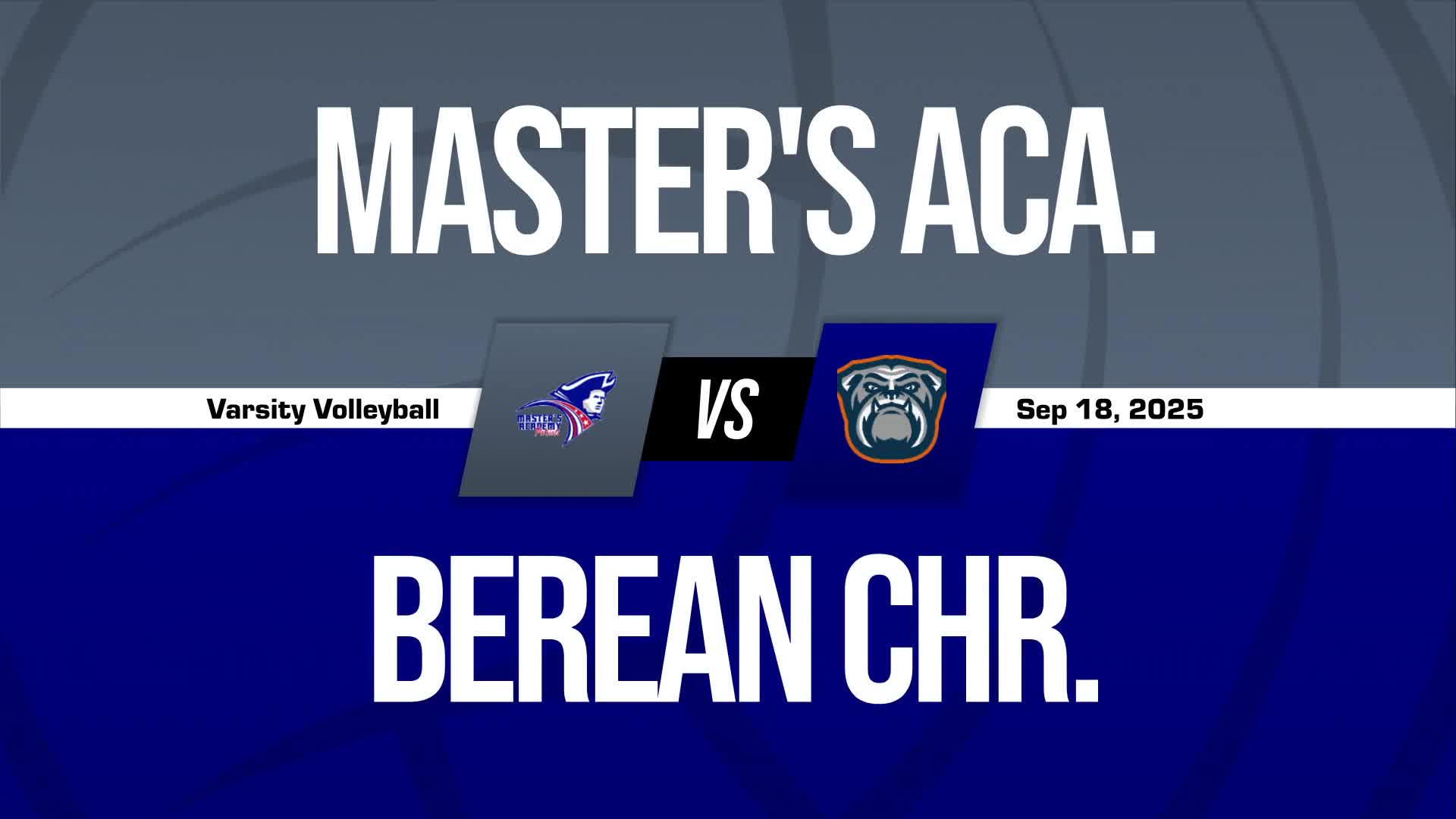 Volleyball Recap: Master's Academy Wins Going Away Against Pineapple Cove Classical Academy