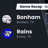 Football Game Recap: Bonham Warriors vs. Rains Wildcats