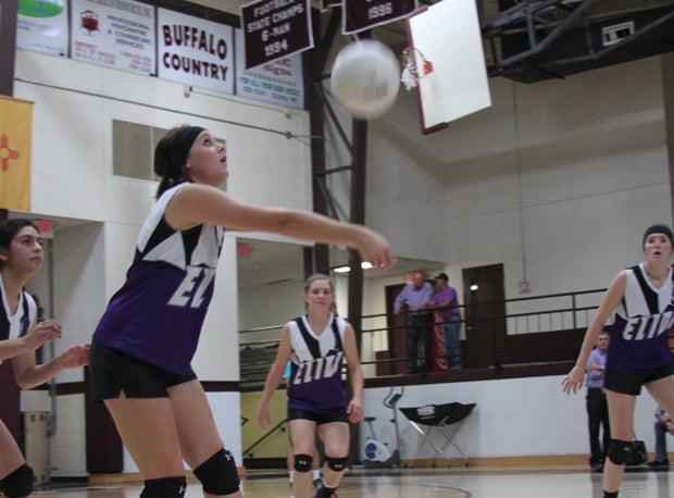 Kynzi Creighton is one of the leaders on the Elida High volleyball team.