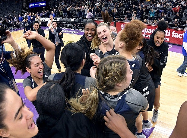 Sierra Canyon celebrates its CIF Open Division title.
