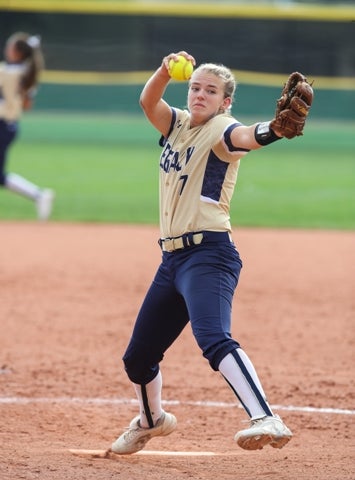 Legacy junior Hannah Farley has been part of a pitching duo,
along with Isabella Kelly, that has the Lightning in position to
challenge for the Class 5A state softball title.