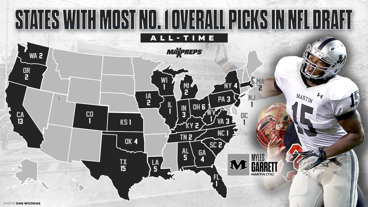 State-by-state look at high schools with No. 1 overall NFL Draft selections