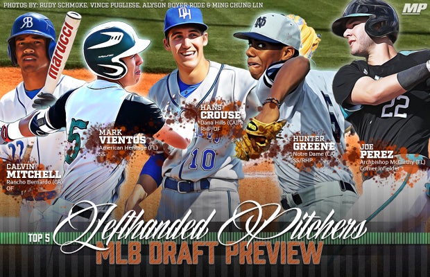 Potential MLB draft picks include Calvin Mitchell, Mark Vientos, Hans Crouse, Hunter Greene and Joe Perez.